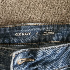 Old Navy Woman's Mid-Rise Rockstar Super Skinny Jeans - Blue